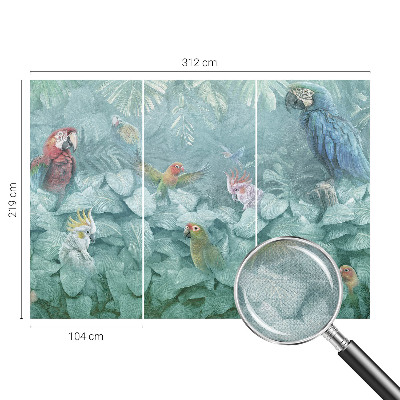 Autocolante de parede fotográfico Pássaros exóticos