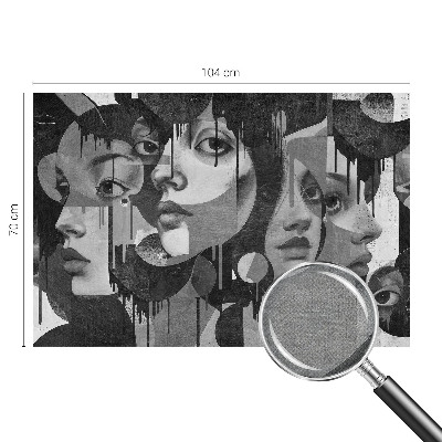 Papel de parede 3D Rostos de mulheres