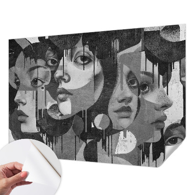 Papel de parede 3D Rostos de mulheres