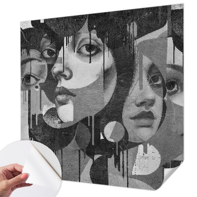 Papel de parede 3D Rostos de mulheres