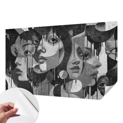 Papel de parede 3D Rostos de mulheres