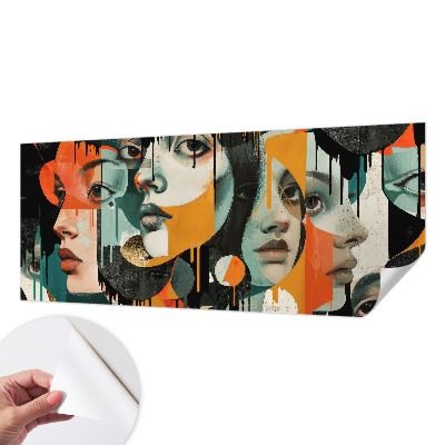 Papel de parede para criança Rostos coloridos