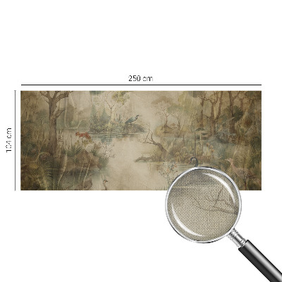 Papel de parede autocolante para quarto com estampa de cena da floresta