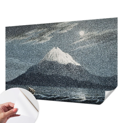Autocolante de parede fotográfico com motivo de noite iluminada pela lua