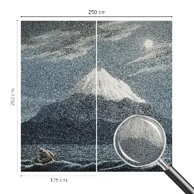 Autocolante de parede fotográfico com motivo de noite iluminada pela lua