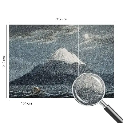 Autocolante de parede fotográfico com motivo de noite iluminada pela lua