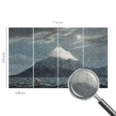 Autocolante de parede fotográfico com motivo de noite iluminada pela lua
