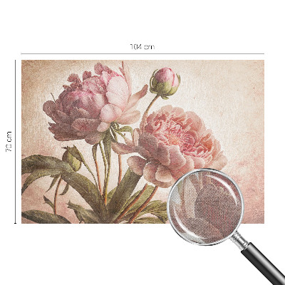 Autocolante de parede fotográfico Peônias delicadas