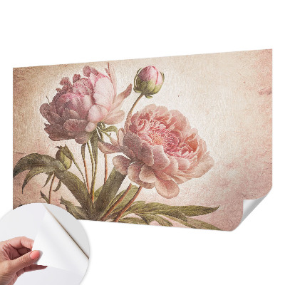 Autocolante de parede fotográfico Peônias delicadas