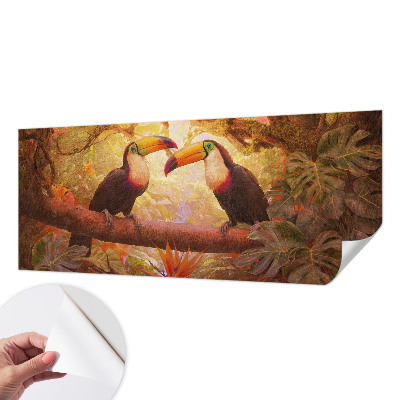 Papel de parede para criança tucanos coloridos