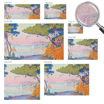 Papel de parede autocolante para quarto com uma paisagem colorida