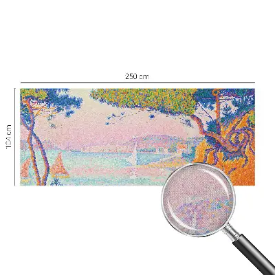 Papel de parede autocolante para quarto com uma paisagem colorida