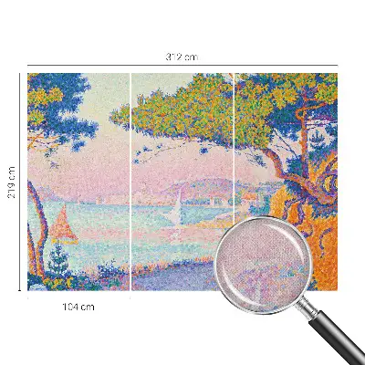 Papel de parede autocolante para quarto com uma paisagem colorida