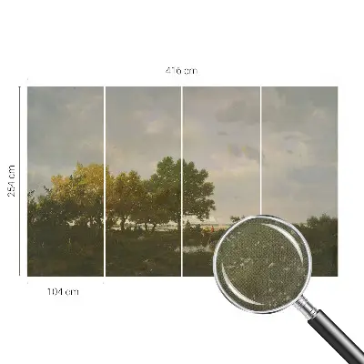 Papel de parede infantil com paisagem florestal