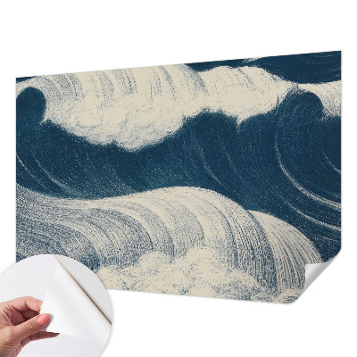 Papel de parede para criança com estampa de ondas do mar