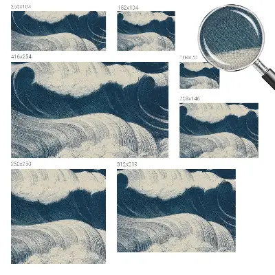 Papel de parede para criança com estampa de ondas do mar