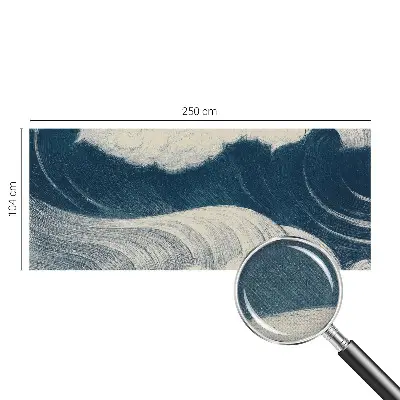 Papel de parede para criança com estampa de ondas do mar