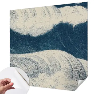 Papel de parede para criança com estampa de ondas do mar