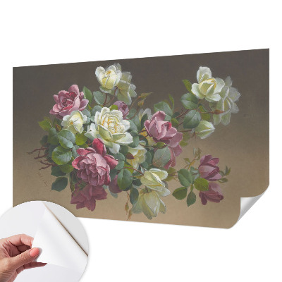 Papel de parede autocolante para quarto Elegância floral