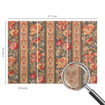 Autocolante de parede fotográfico com flores coloridas