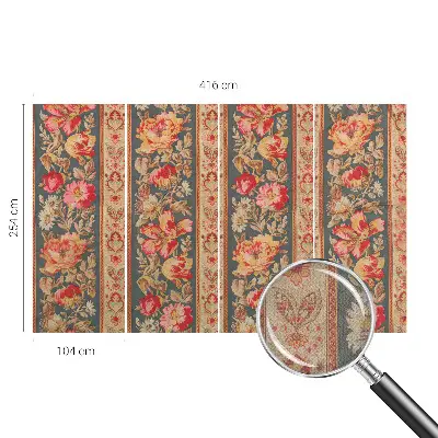Autocolante de parede fotográfico com flores coloridas