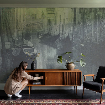 Papel de parede autocolante para sala Canal antigo