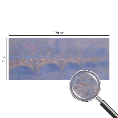 Papel de parede autocolante para quarto com padrão de ponte azul