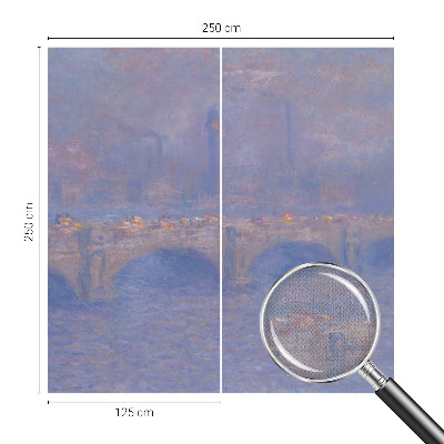 Papel de parede autocolante para quarto com padrão de ponte azul