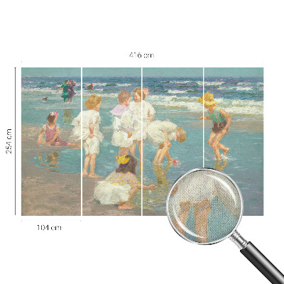 Papel de parede 3D Infância na praia
