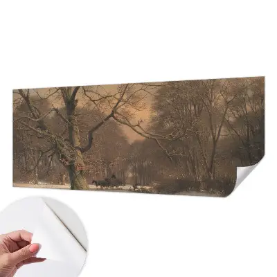 Papel de parede para criança com estampa de paisagem de inverno