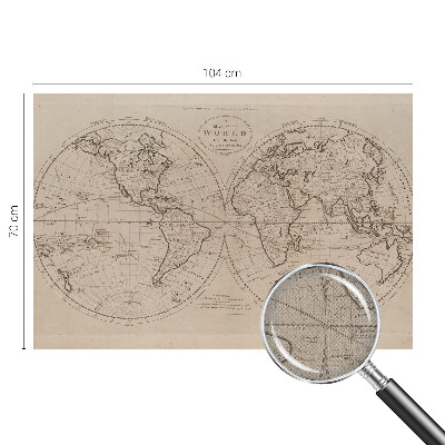 Papel de parede infantil com estampa de mapa antigo