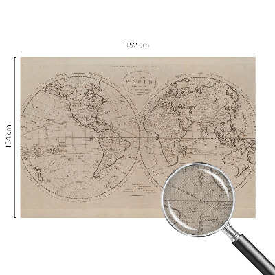 Papel de parede infantil com estampa de mapa antigo