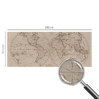 Papel de parede infantil com estampa de mapa antigo