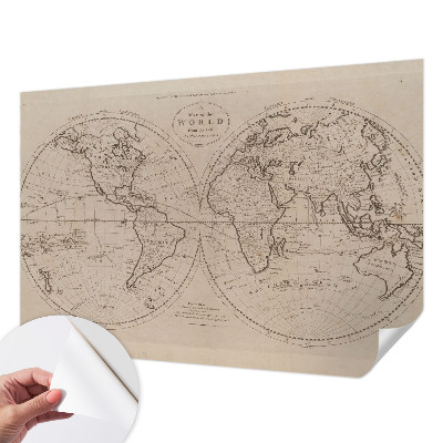 Papel de parede infantil com estampa de mapa antigo