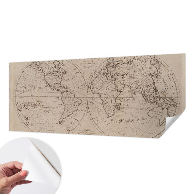 Papel de parede infantil com estampa de mapa antigo