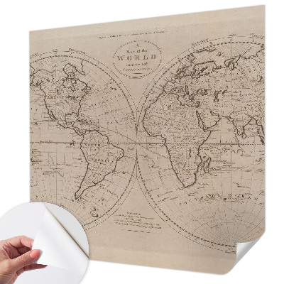 Papel de parede infantil com estampa de mapa antigo