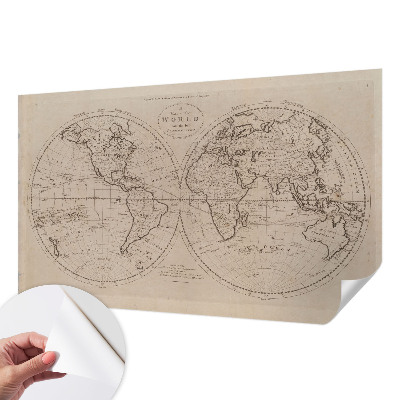 Papel de parede infantil com estampa de mapa antigo