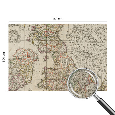 Papel de parede autocolante para sala com estampa de mapa antigo