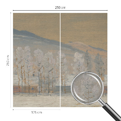 Papel de parede autocolante Paisagem de inverno