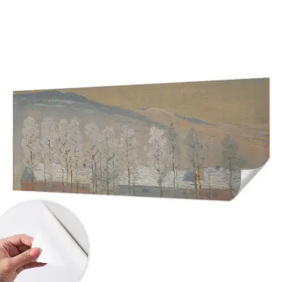 Papel de parede autocolante com estampa de paisagem de inverno
