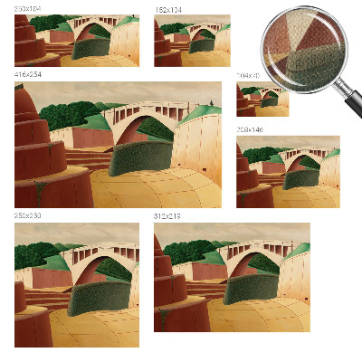 Autocolante de parede fotográfico com paisagem tranquila