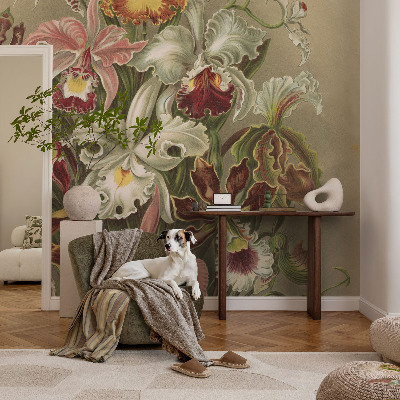 Papel de parede para criança com padrão floral elegante