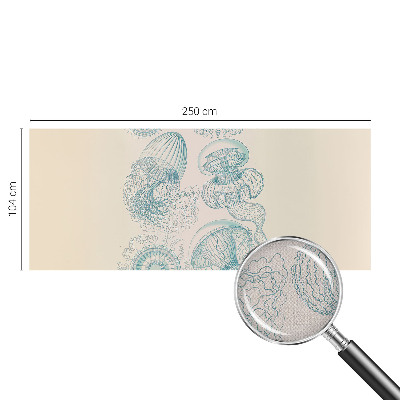 Papel de parede infantil com estampa de medusa marinha