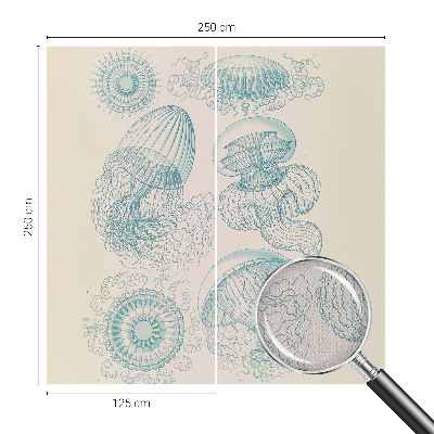 Papel de parede infantil com estampa de medusa marinha