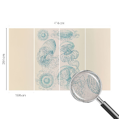 Papel de parede infantil medusa marinha