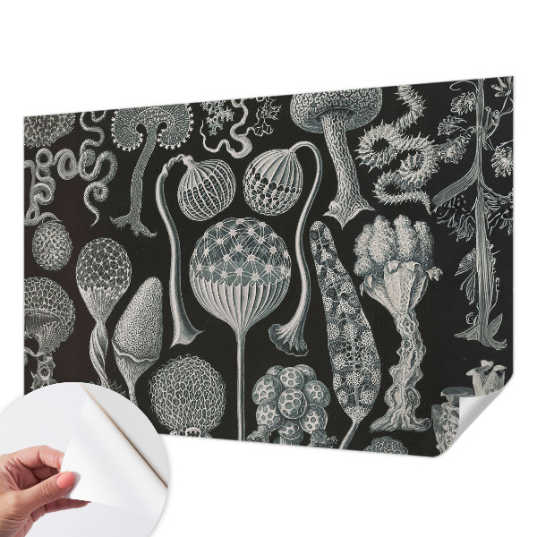 Papel de parede autocolante com estampa de plantas em estilo mágico
