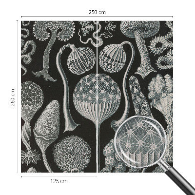 Papel de parede autocolante com estampa de plantas em estilo mágico