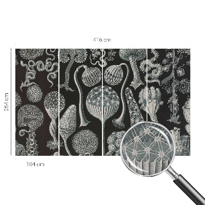 Papel de parede autocolante com estampa de plantas em estilo mágico