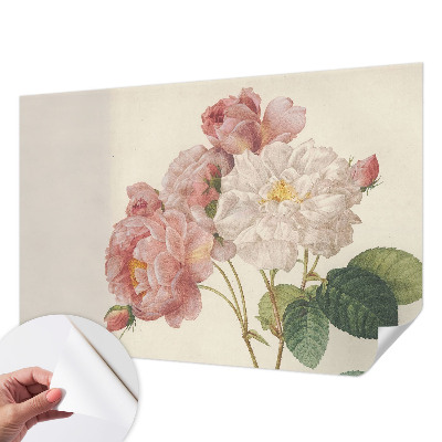 Papel de parede para criança com estampa de rosas românticas