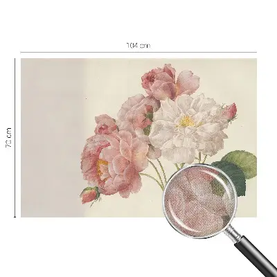 Papel de parede para criança com estampa de rosas românticas
